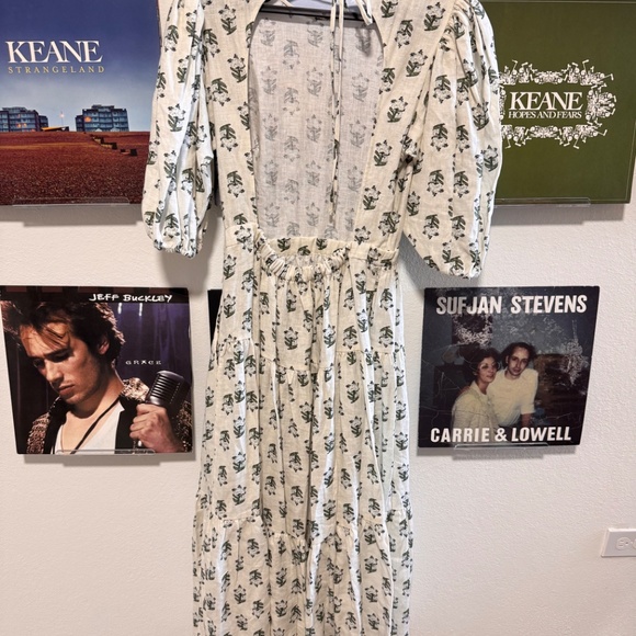 Rhode Womens Maryam Ivory Open Back Long Daytime Maxi Dress - Picture 4 of 10